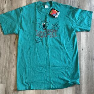 NWT VINTAGE 90's Y2K Mickey Unlimited Embroidered Velva Sheen T-Shirt  Large USA